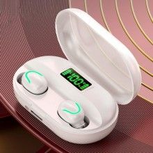 Casti tws EDAR wireless, afisaj led, sunet HD, bluetooth, albe Casti tws EDAR wireless, afisaj led, sunet HD, bluetooth, albe