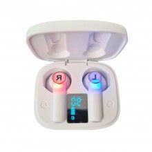 Casti audio wireless EDAR, Bluetooth, microfon incorporat, stereo, dock incarcare, rezistente la apa, Albe Casti audio wireless EDAR, Bluetooth, microfon incorporat, stereo, dock incarcare, rezistente la apa, Albe