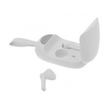 Casti Bluetooth EDAR 5.0, Microfon dual apel HD, display LED Inteligent, wireless, cutie pentru incarcare, albe