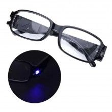 Ochelari SIKS pentru Citit Dotati cu 2 LED-uri si Dioptrii +2.00, Negri
