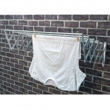 Uscator Rufe SIKS din Aluminiu, Extensibil, Prindere pe Perete, Kit Montare Inclus, 5 bare x 60 cm Uscator Rufe SIKS din Aluminiu, Extensibil, Prindere pe Perete, Kit Montare Inclus, 5 bare x 60 cm