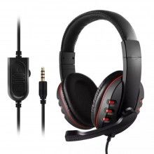 Casti Cu Microfon SIKS®, Gaming, Stereo, Cu Fir, Rosii, Pentru Playstation / Slim / Pro / Xbox One / Nintendo Switch
