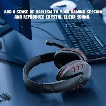 Casti Cu Microfon SIKS®, Gaming, Stereo, Cu Fir, Rosii, Pentru Playstation / Slim / Pro / Xbox One / Nintendo Switch