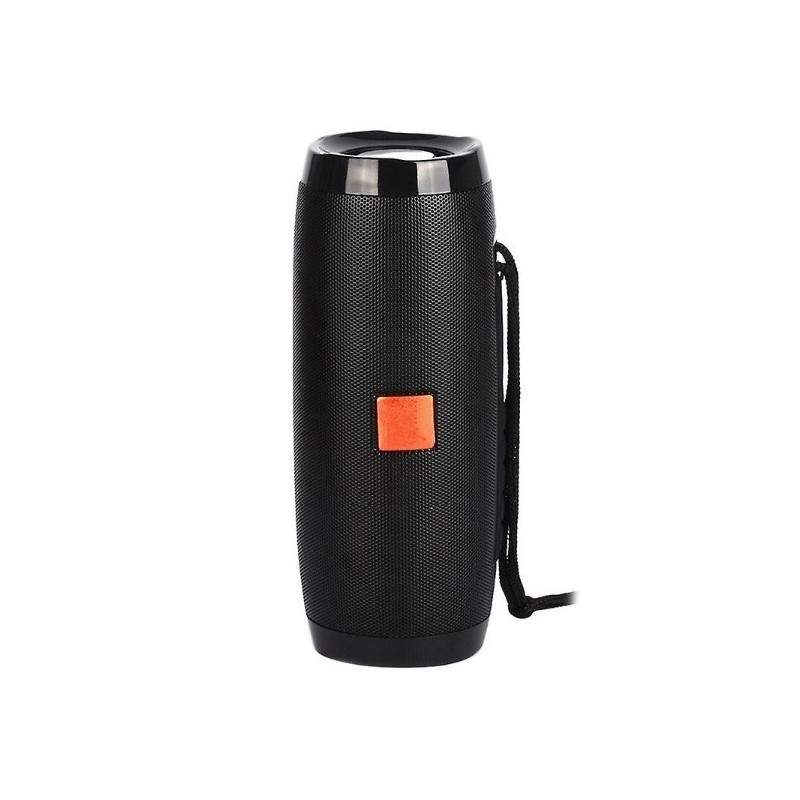 Boxa portabila lumina ambientala multicolora, wireless, radio FM, negru