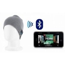 Caciula cu muzica EDAR, conexiune Bluetooth, casti si microfon intergrate, tricot, gri deschis