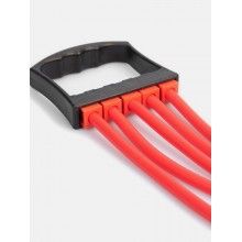 Extensor cu 5 Corzi EDAR, Pentru Fitness, Antebrat, Brate, Piept, Biceps, Consolidarea musculaturii, Antrenamente, Cauciuc, Rosu