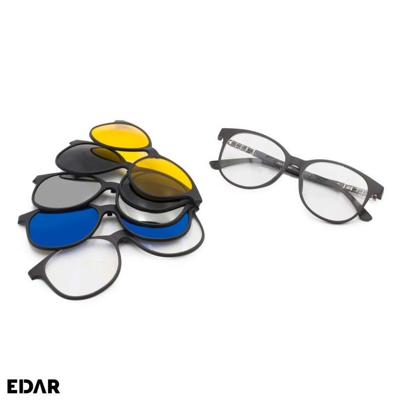 Ochelari de soare 5-in-1 EDAR, Lentile Interschimbabile, Negru Ochelari de soare 5-in-1 EDAR, Lentile Interschimbabile, Negru