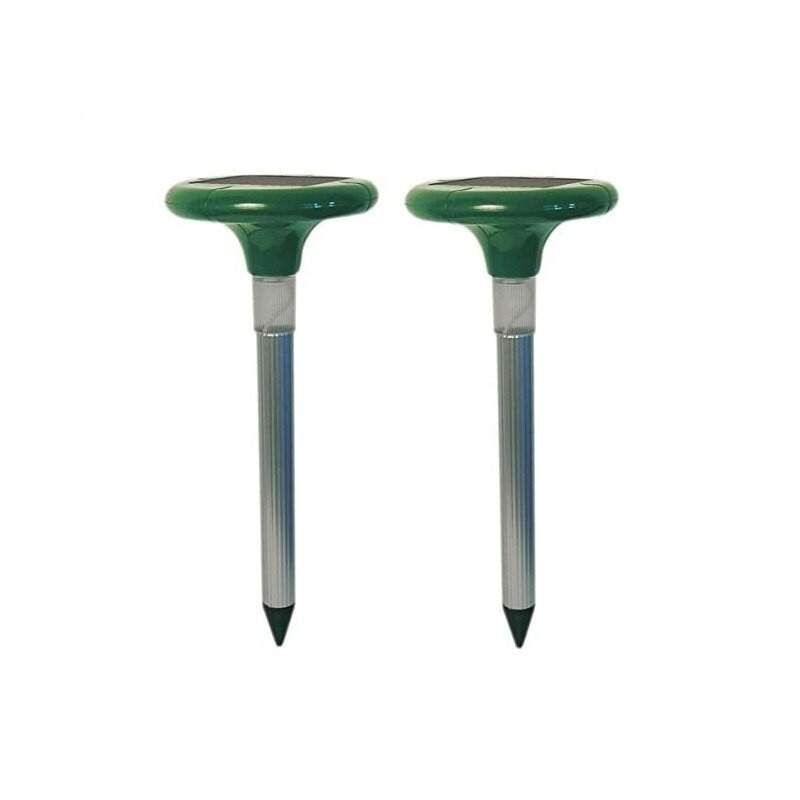 Set 2 Aparate Cu Incarcare Solara Anti Daunatori EDAR, Solid, Pentru Cartite, Gradina, Cu Tarus, Verde