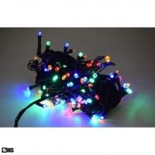 Instalatie LED Liniara SIKS, cu 200 de LED -uri , 15 m lungime, fir verde inchis, Multicolor
