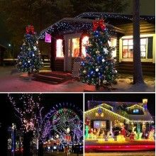 Instalatie LED Liniara SIKS, cu 200 de LED -uri , 15 m lungime, fir verde inchis, Multicolor Instalatie LED Liniara SIKS, cu 200 de LED -uri , 15 m lungime, fir verde inchis, Multicolor