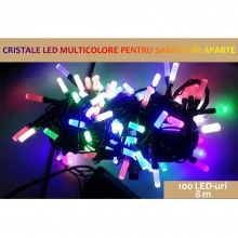 Instalatie de Craciun SIKS, Ghirlanda Luminoasa 8 m, Led-uri Cilindru, Liniara Multicolora, 100 Leduri Instalatie de Craciun SIKS, Ghirlanda Luminoasa 8 m, Led-uri Cilindru, Liniara Multicolora, 100 Leduri