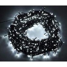 Instalatie LED Liniara SIKS , cu 300 de LED -uri , 20 m lungime, fir verde inchis, Alb Rece Instalatie LED Liniara SIKS , cu 300 de LED -uri , 20 m lungime, fir verde inchis, Alb Rece