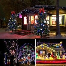 Instalatie De Craciun Liniara SIKS, 100 m, 1000 LED -uri, Cu 8 Jocuri de Lumini, Pentru Exterior/Interior, Fir Verde Inchis, ... Instalatie De Craciun Liniara SIKS, 100 m, 1000 LED -uri, Cu 8 Jocuri de Lumini, Pentru Exterior/Interior, Fir Verde Inchis, ...