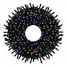 Instalatie De Craciun Liniara SIKS, 72 m, 800 LED-uri, Cu 8 jocuri de lumini, Pentru Exterior/Interior, Fir Verde Inchis, Mul...