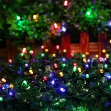 Instalatie De Craciun Liniara SIKS, 72 m, 800 LED-uri, Cu 8 jocuri de lumini, Pentru Exterior/Interior, Fir Verde Inchis, Mul...