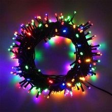 Instalatie De Craciun Liniara SIKS, 72 m, 800 LED-uri, Cu 8 jocuri de lumini, Pentru Exterior/Interior, Fir Verde Inchis, Mul...