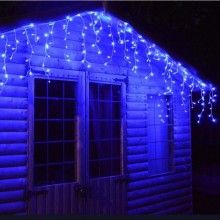 Instalatie De Craciun SIKS Model Turturi, 5 m, 100 Led-uri, Cu 8 jocuri de lumini, Franjuri, Pentru Exterior/Interior, Fir Al...
