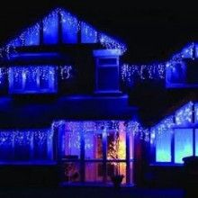 Instalatie De Craciun SIKS Model Turturi, 5 m, 100 Led-uri, Cu 8 jocuri de lumini, Franjuri, Pentru Exterior/Interior, Fir Al...