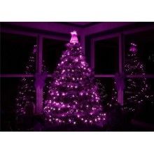 Instalatie LED Liniara SIKS , cu 300 de LED -uri , 20 m lungime, fir verde inchis, Mov