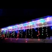 Instalatie De Craciun SIKS Model Turturi, 5 m, 100 Led-uri, Cu 8 jocuri de lumini, Franjuri, Pentru Exterior/Interior, Fir Al...