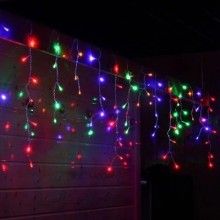 Instalatie De Craciun SIKS Model Turturi, 5 m, 100 Led-uri, Cu 8 jocuri de lumini, Franjuri, Pentru Exterior/Interior, Fir Al...