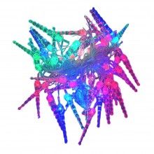 Sir Lumini Colorate SIKS, 6 m, Fir Transparent LED Tip Turturi De Gheata, 40 LED, Multicolor