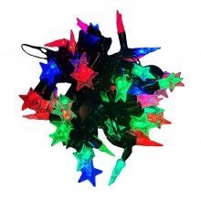 Sir Lumini Colorate SIKS, 6 m, Fir Negru, LED Tip Stele, 40 Led, Multicolor