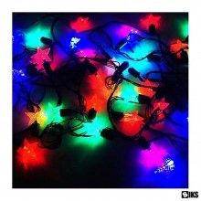 Sir Lumini Colorate SIKS, 6 m, Fir Negru, LED Tip Stele, 40 Led, Multicolor