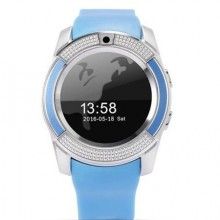 Smartwatch SIKS® touchscreen, cartela SIM, camera, functie bluetooth, alarma, notificari, albastru