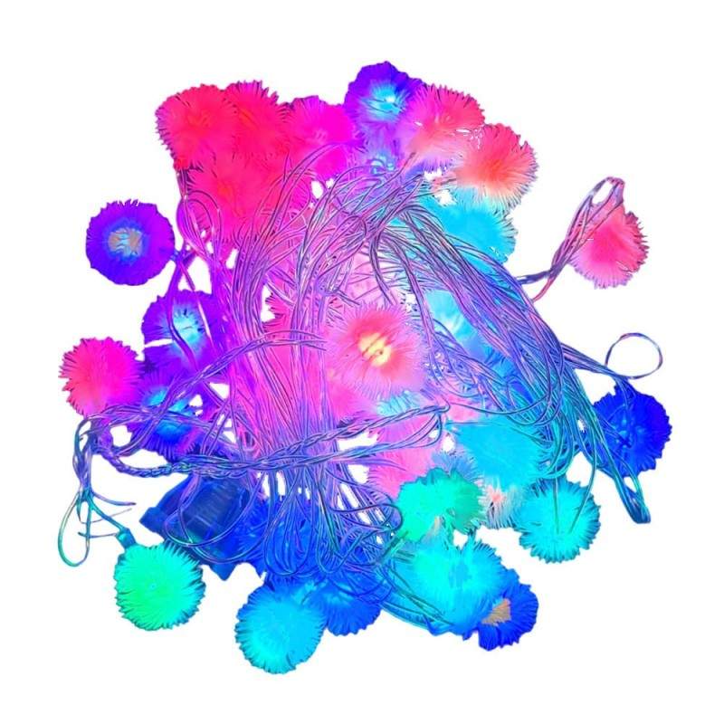Sir Lumini Colorate EDAR, LED Tip Ciulini, Fir Transparent, Lungime 6m, 40 LED, Multicolor