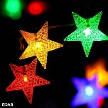 Sir Lumini Colorate EDAR, LED Tip Stele, Fir Negru, Lungime 6m, 40 LED, Multicolor