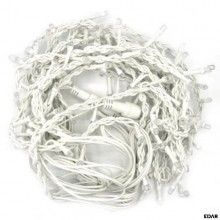 Instalatie De Craciun EDAR Model Turturi, 5 m, 100 Led-uri, Cu 8 jocuri de lumini, Franjuri, Pentru Exterior/Interior, Interc...