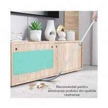 Set stergator flexibil de praf SIKS si laveta microfibra, maner extensibil, talpa plata, 136 cm Set stergator flexibil de praf SIKS si laveta microfibra, maner extensibil, talpa plata, 136 cm