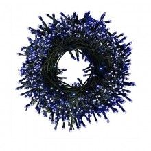Instalatie LED Liniara EDAR, cu 200 de LED -uri, fir Verde Inchis,16 m lungime, Albastru