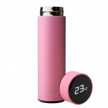 Termos Smart EDAR, Roz, MAT, Cu Sita Infuzor Si Perete Dublu, 500 ml
