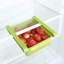 Cutie Depozitare Tip Sertar SIKS Pentru Frigider, Organizator Frigider Cu Clesti, Verde