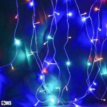 Instalatie de Craciun SIKS Tip Franjuri, 12 m, 300 LED-uri, Multicolora