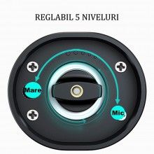Rasnita Electrica SIKS Sare/Piper, Condimente, Negru, Inductie Gravitationala, Indicator LED, Grosime Reglabila