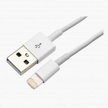 Cablu date EDAR pentru telefon/tableta, lightning, cablu soft, lungime 1 m, alb