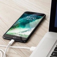 Cablu date EDAR pentru telefon/tableta, lightning, cablu soft, lungime 1 m, alb
