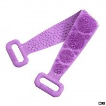 Banda SIKS pentru igiena corporala 2in1, masaj si exfoliere, silicon, Mov