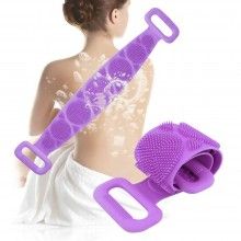 Banda SIKS pentru igiena corporala 2in1, masaj si exfoliere, silicon, Mov