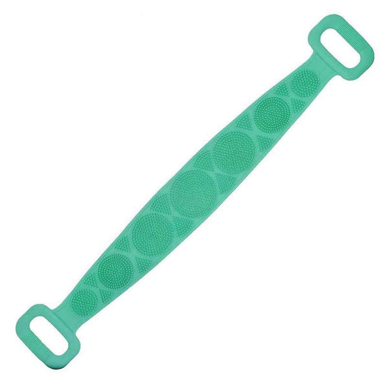 Banda SIKS pentru igiena corporala 2in1, masaj si exfoliere, silicon, Verde