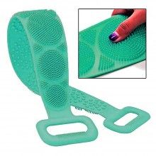 Banda SIKS pentru igiena corporala 2in1, masaj si exfoliere, silicon, Verde