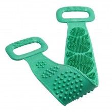 Banda SIKS pentru igiena corporala 2in1, masaj si exfoliere, silicon, Verde
