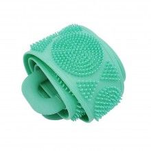 Banda SIKS pentru igiena corporala 2in1, masaj si exfoliere, silicon, Verde