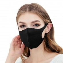 Masca protectie SIKS® sintetica, reutilizabila, neagra