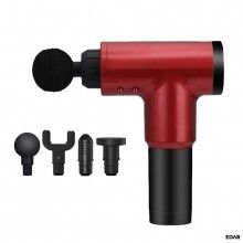 Aparat de masaj EDAR® anticelulitic, cu 4 capete interschimbabile, fara acumulator, 6 trepte de viteza, Rosu/Negru