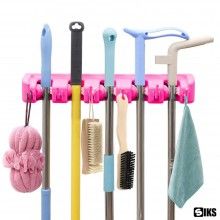 Suport De Perete SIKS Pentru Maturi Si Mopuri, Lopata, Lavete, Bata Baseball, Grebla, Accesorii De Gradinari, Roz