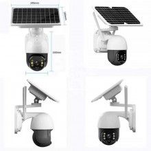Camera Supraveghere Video Solara SIKS, Slot SIM 4G, Slot MicroSD, Cu Panou Solar Inclus, Rotire Prin Aplicatie, Vedere Noctur...